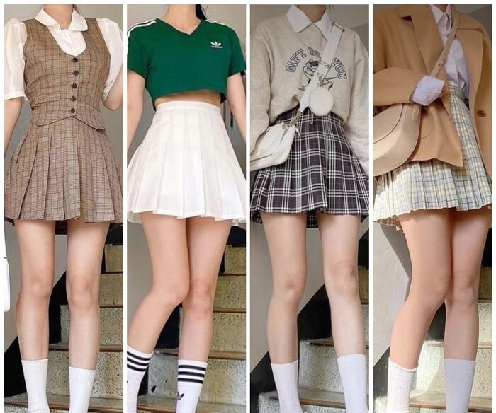 Chân váy xếp ly có thể mix với nhiều phong cách thời trang khác nhau